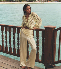 LAVON SCARF PANT -- VANILLA