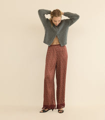 LAVON FRINGE PANT -- SAN SEBASTIAN FOULARD