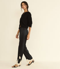 LAVON PANT -- BLACK WITH CANDLELIGHT LACE