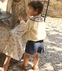LITTLE OLYMPE CASHMERE CARDIGAN -- COTTAGE