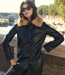 SEVILLE LEATHER JACKET -- BLACK
