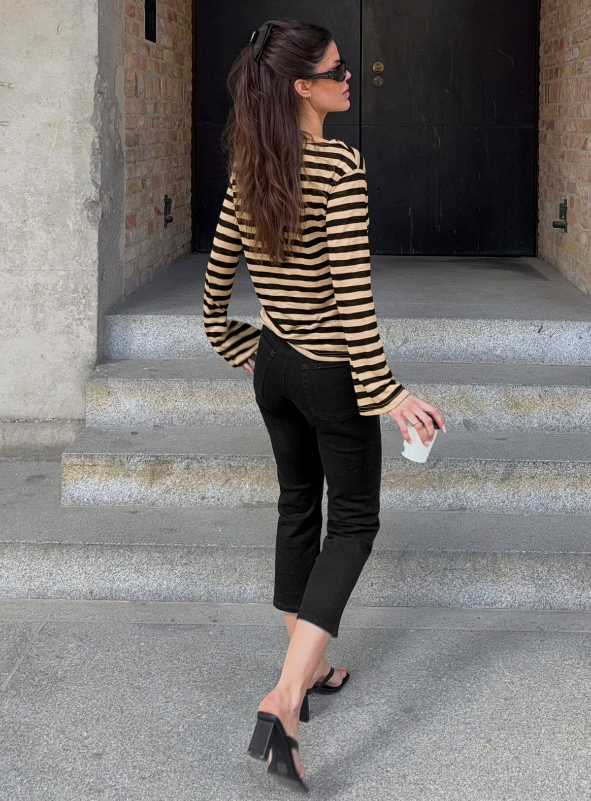 Cindee High Rise Cropped Jeans Jet Black