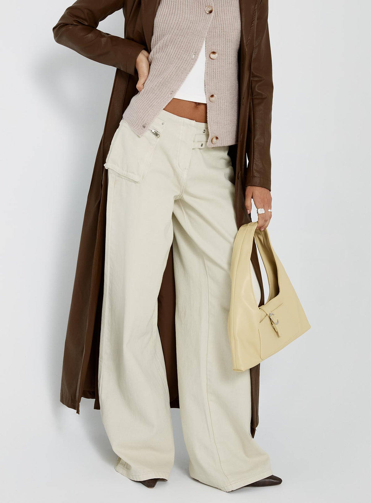 Paltrow Cargo Jeans Cream