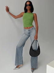 Slow Ride Belted Jeans Light Blue