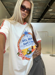 Del Mar Surf Club Oversized Graphic Tee White / Multi
