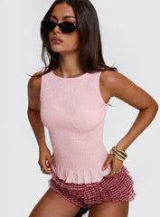 Chauntelle Ruched Top Pink