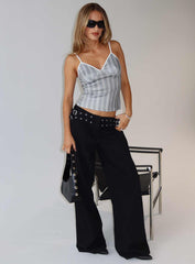 Baccarat Belted Denim Pant Black