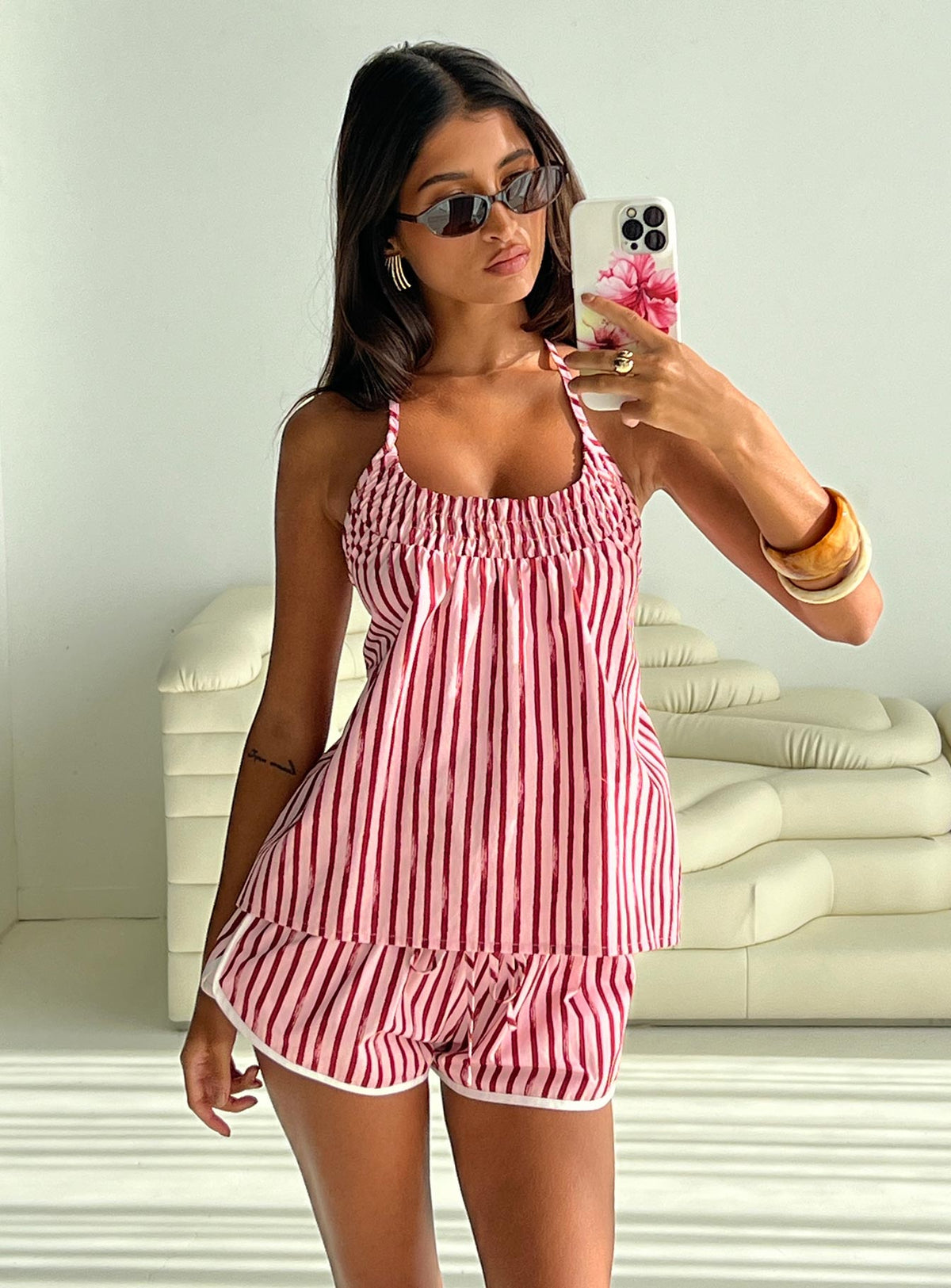 Your Everything Shorts Pink Stripe