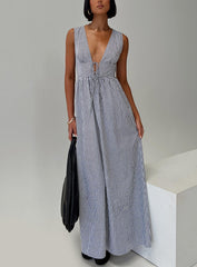 Pokey Maxi Dress Black / White Stripe