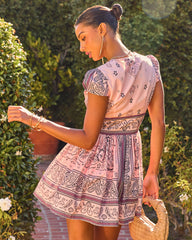 Romance Ritual Paisley Mini Dress