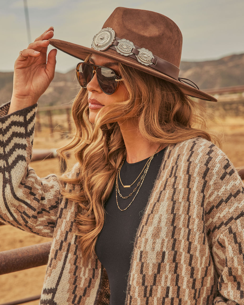 Prairie Darling Metal Band Western Hat