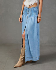 Jaydah Denim Maxi Skirt