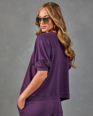 Good Stretch Terry Waffle Knit Sweatshirt