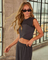 Off Scene Surplice Hem Top