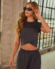 Off Scene Surplice Hem Top