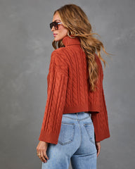 Amal Cable Knit Turtleneck Sweater