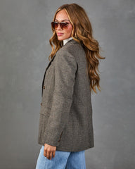 Elizia Plaid Double Breasted Blazer
