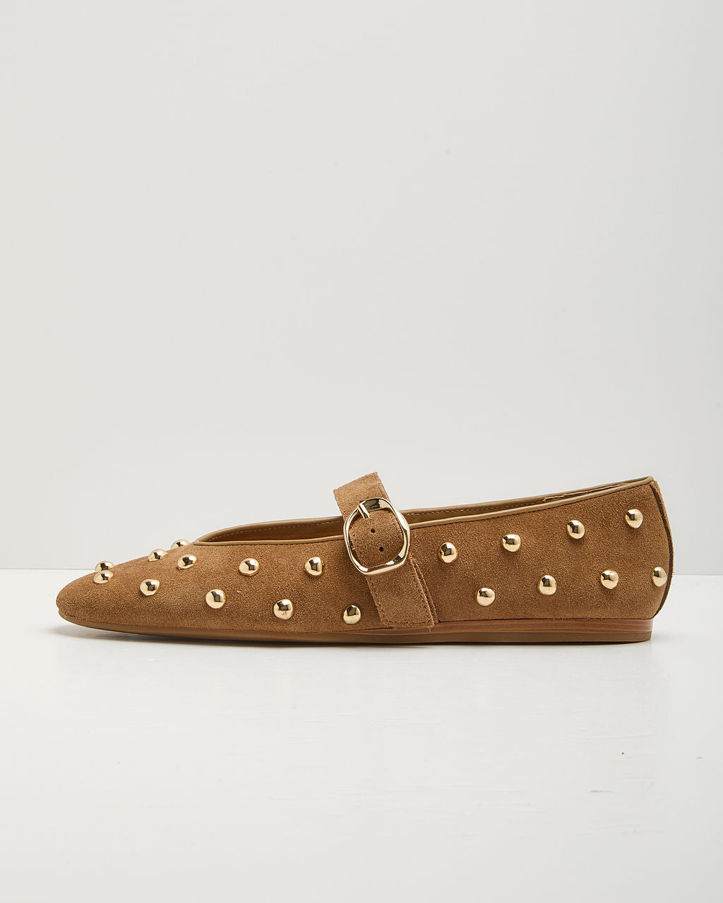 Zuri Embellished Faux Suede Flats