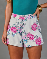 Midnight Glow Floral Sequin Shorts