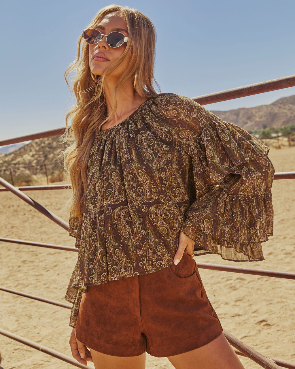 Studio Muse Faux Suede Shorts