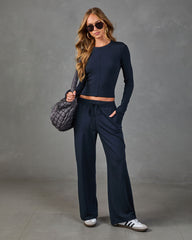 Luxe Routine Ribbed Knit Long Sleeve Top