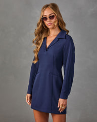Pretty Ease Pleated Mini Shirt Dress