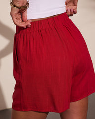 Veranda Muse Linen Blend Drawstring Shorts