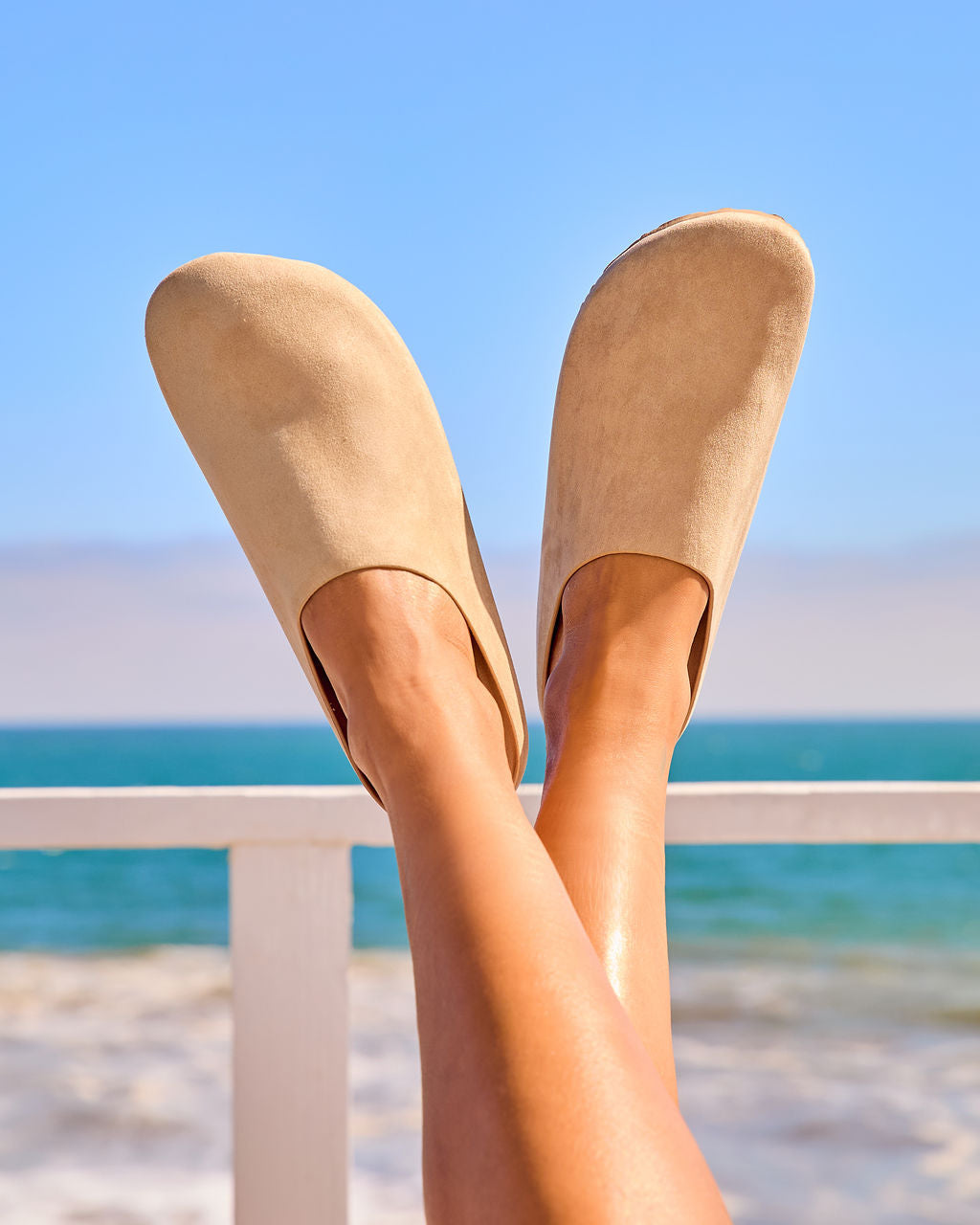 Moon Tide Faux Suede Slide Mule