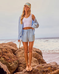 Harbor Lights Striped Drawstring Shorts