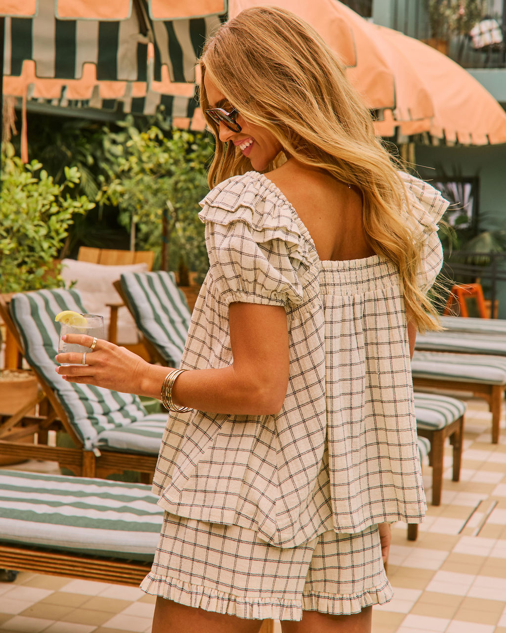 Easy Current Checkered Plaid Top