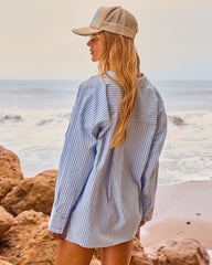Harbor Lights Striped Button Down Top