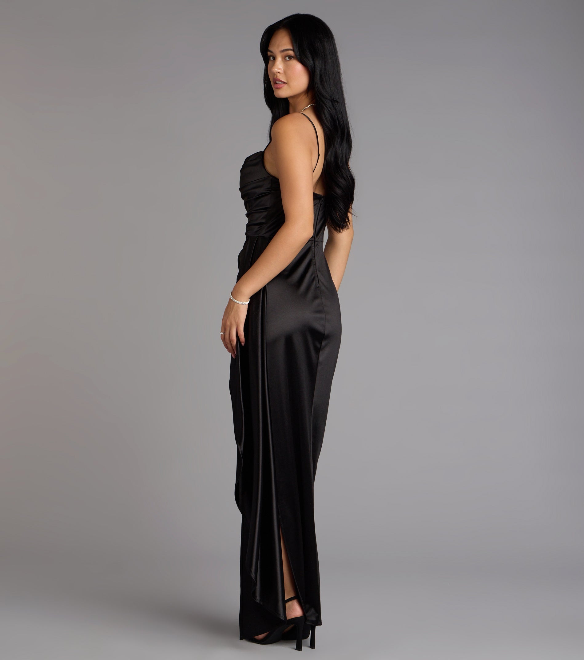 Danika Satin Mermaid Sash Formal Dress