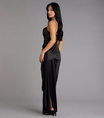 Danika Satin Mermaid Sash Formal Dress