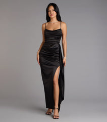 Danika Satin Mermaid Sash Formal Dress