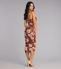 Fall Romance Mesh Midi Dress