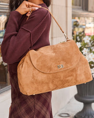 Janice Faux Suede Shoulder Bag