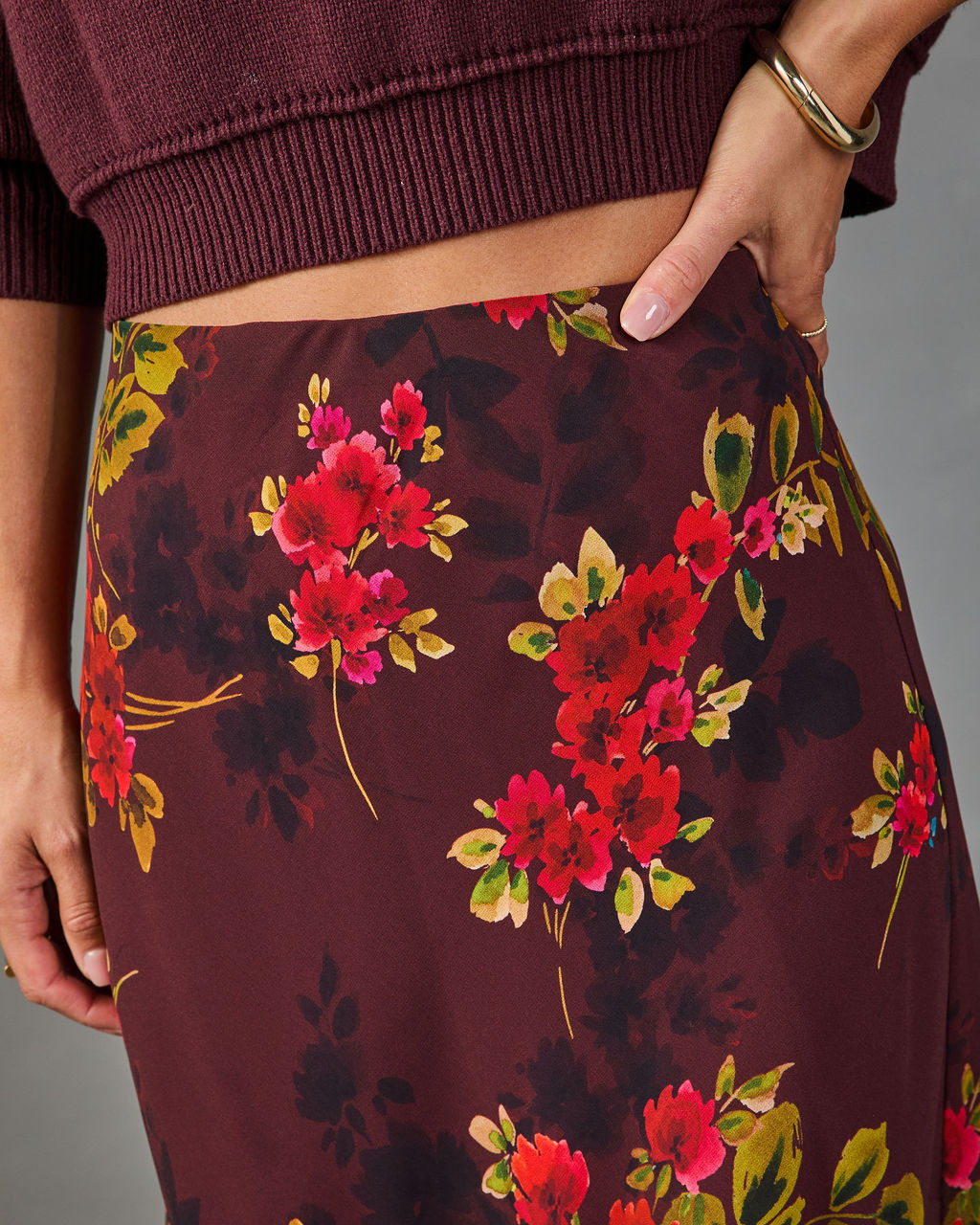Harvest Garden Floral Maxi Skirt