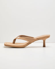 Parmah Faux Suede Thong Heeled Sandals