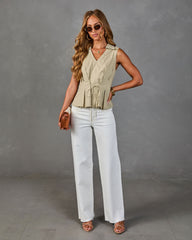 Lasting Edit Pleated Waist Tie Blouse