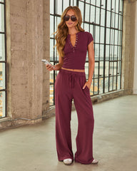 Easy Arrival Drawstring Wide Leg Pants