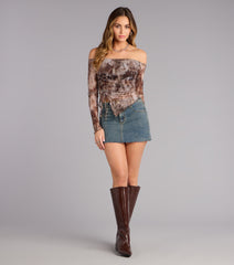 Wild Streak Off-The-Shoulder Top