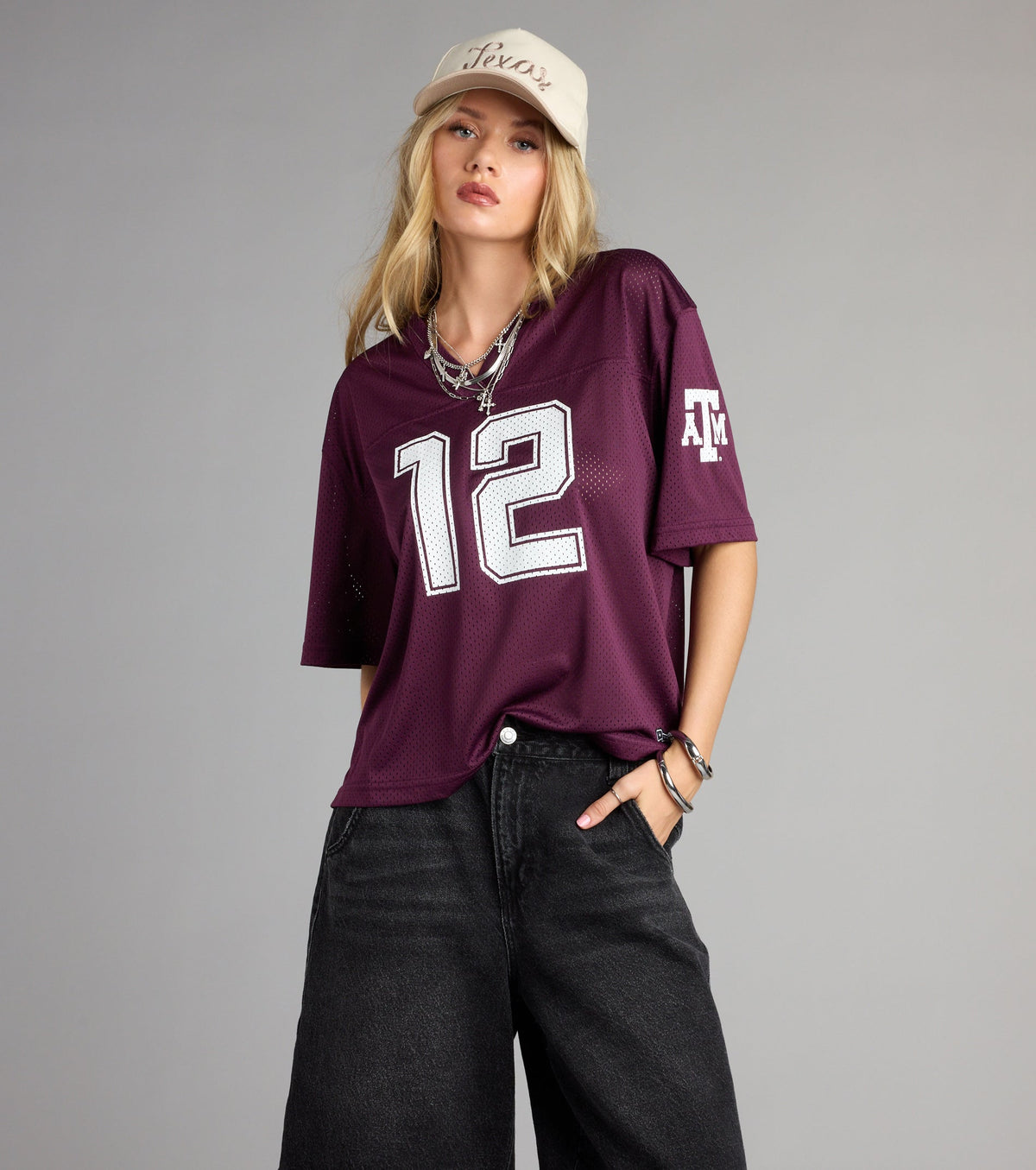 Squad Goals Texas A&M® Cropped Jersey Top
