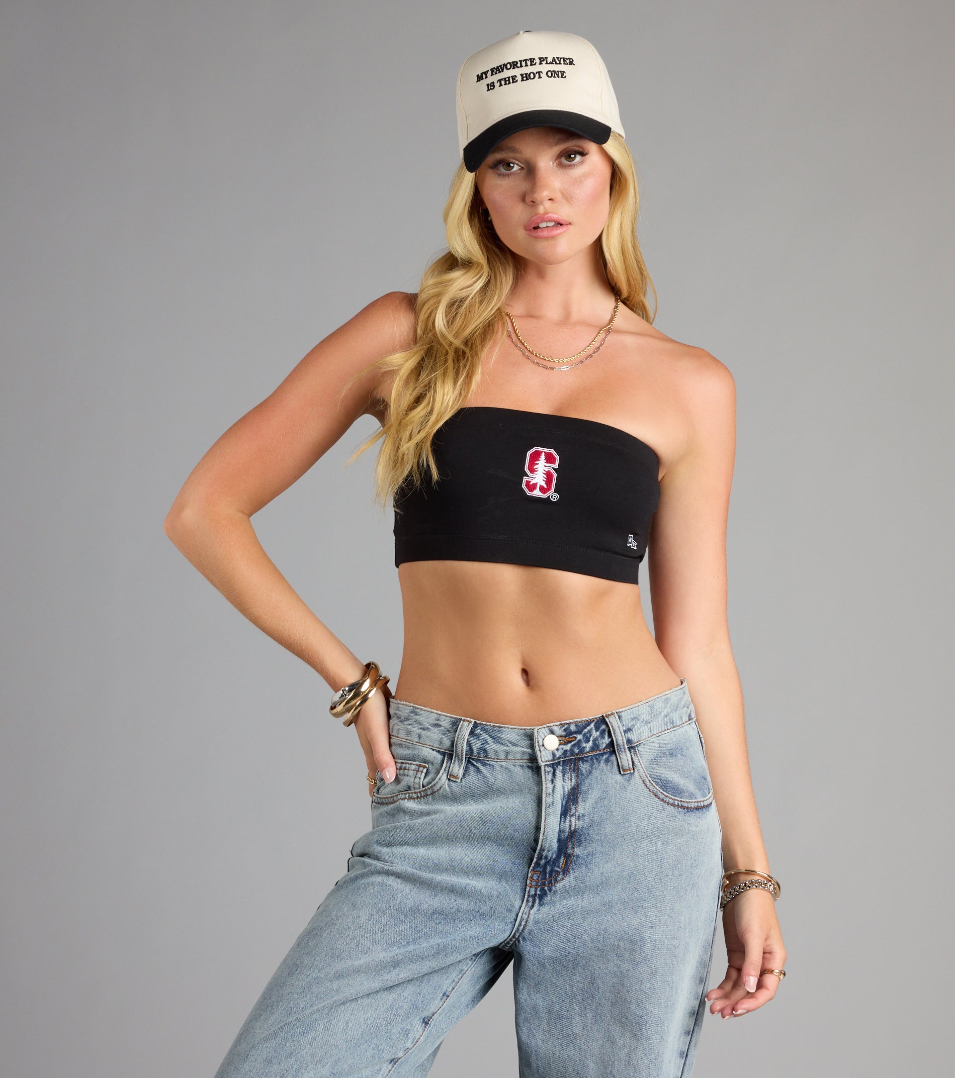 Cardinal Crush Stanford® Bandeau Crop Top