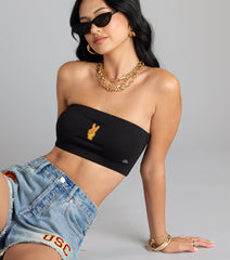 Victory Vibes Only USC® Bandeau Crop Top