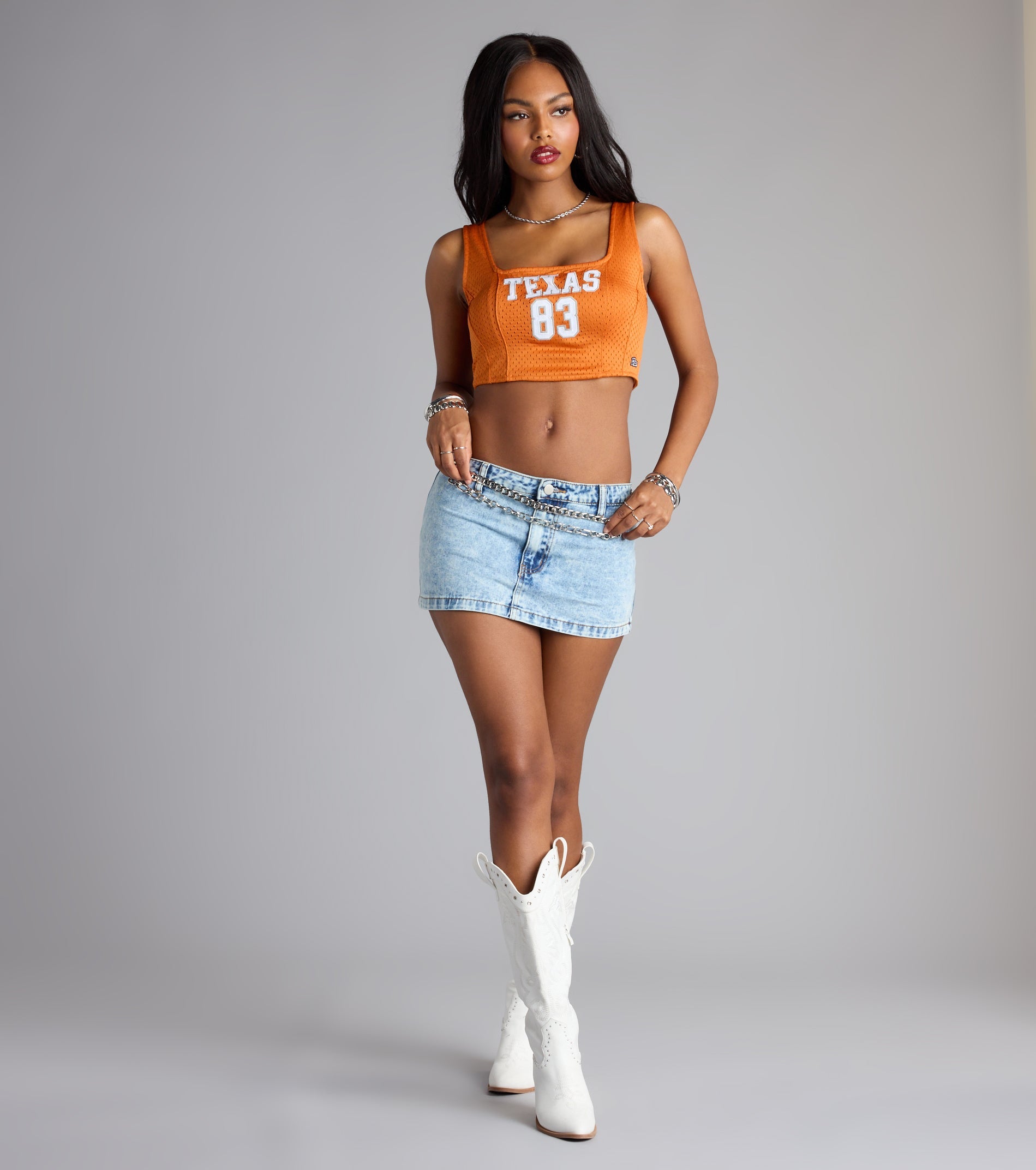 Hook ’Em Hottie Texas© Jersey Corset Crop Top