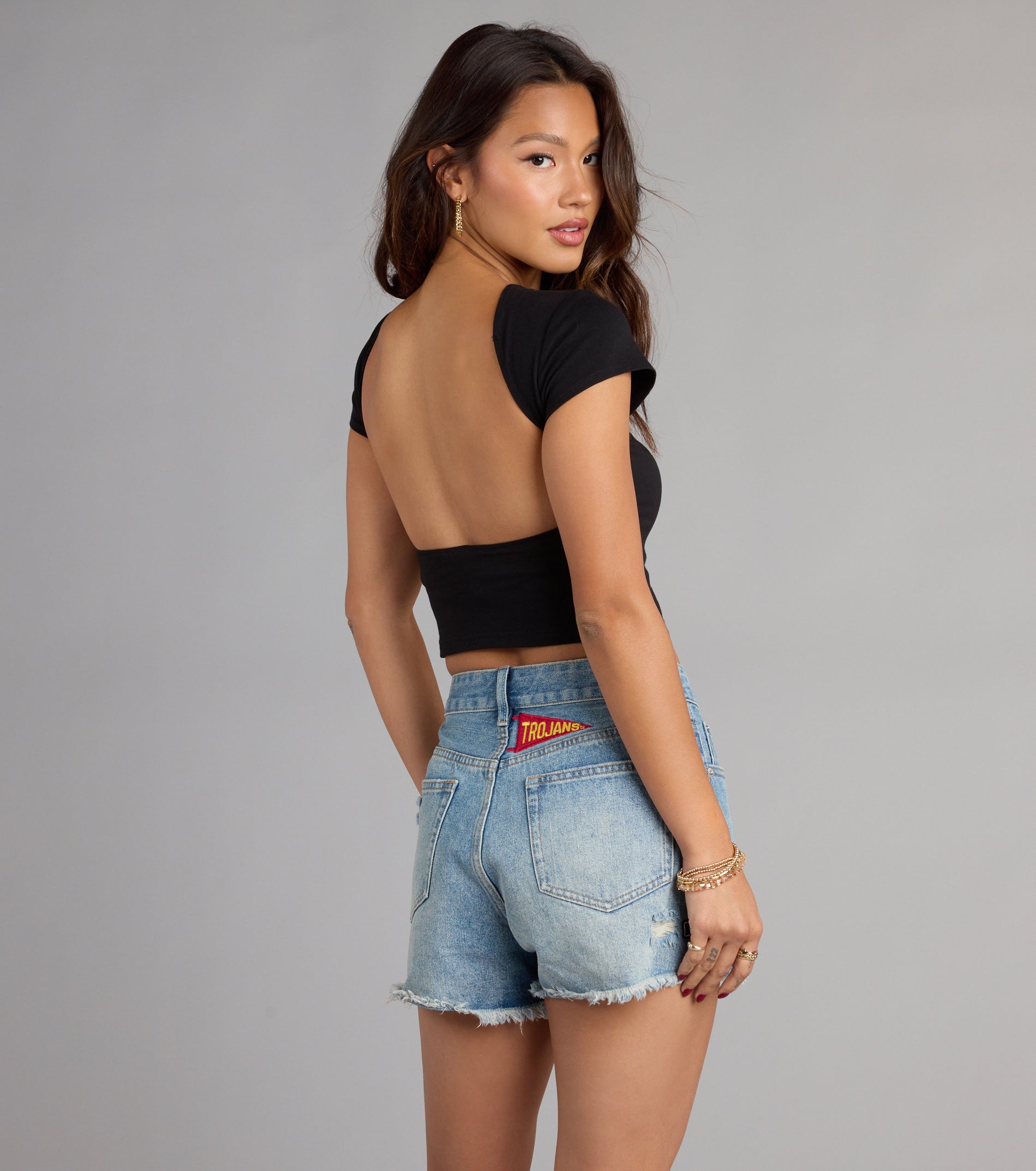 Fight On!® Flair USC® Open Back Crop Top