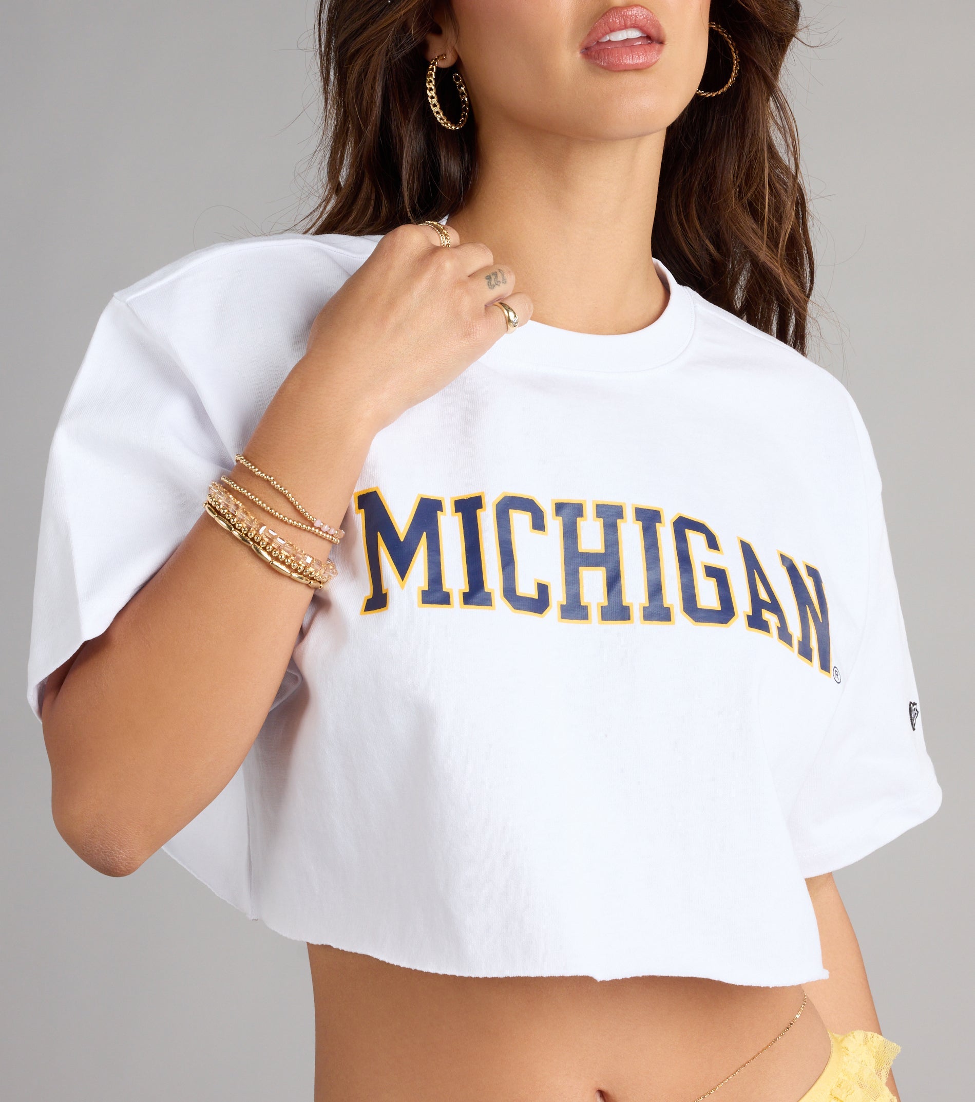 Campus Cool Girl Michigan® Cropped Tee