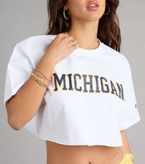 Campus Cool Girl Michigan® Cropped Tee