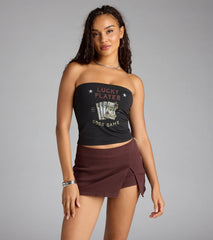 Lucky Player Game Graphic Tube Top