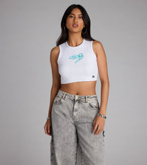 Keys To ZTA Crew Neck Crop Tank Top